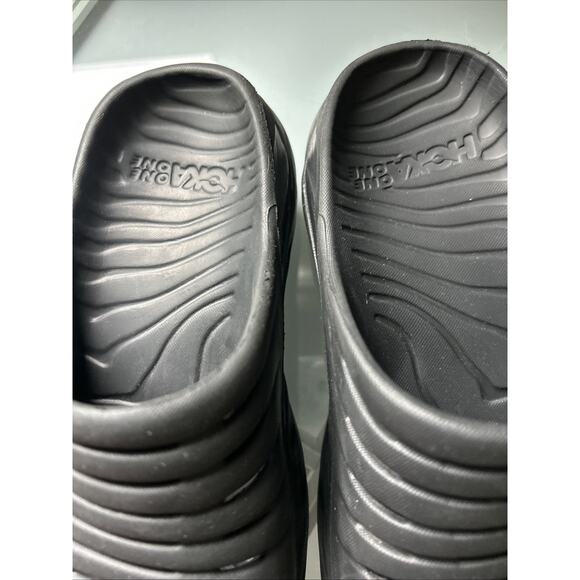 Hoka One One Ora Recovery Women's Size 8 Slip On Slide Sandals Black - Picture 2 of 16